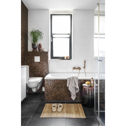 Grohe Essence New Bad-/Douchekraan - 3 standen - met handdoucheset - met doucheslang - brushed warm sunset (koper) SW1441599