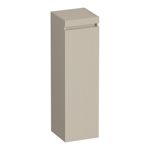 BRAUER Joy Wavy Hoge kast - 120x35x35cm - 1 deur - rechtsdraaiend - greeploos - mat beige SW1201296