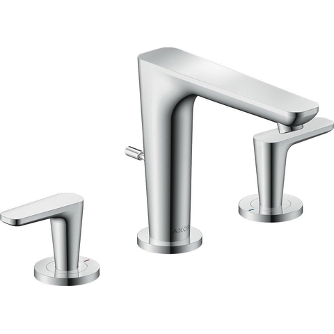 AXOR Citterio C wastafelkraan - 3-gats - voorsprong 13.5cm - met trekwaste - chroom SW1152166
