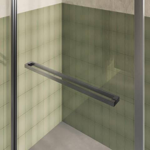 BRAUER Luminis Douchecabine - 120x90x200cm - 3-delig naar binnen draaiend - helder glas - omkeerbaar - incl. glascoating - geborsteld RVS PVD SW1580988