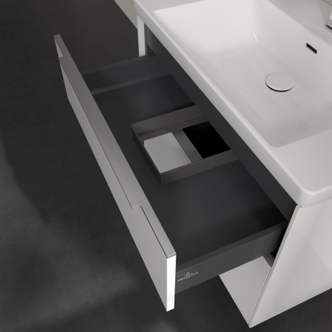 Villeroy & Boch Subway 3.0 wastafelonderkast - 77.2x57.9cm - 2 lades - Brilliant White (wit) SW641504