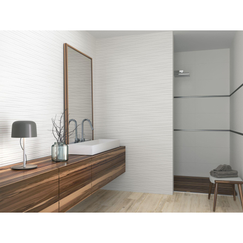 ÉCHANTILLON Terravito Gidoro carreau mural - 30x60cm - 10mm - Rectangle - rectifié - Blanc mat SW736512