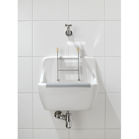 Villeroy & Boch O.novo /omnia pro uitstortgootsteen - met stootrand - zonder emmerrooster - White Alpine (glans wit) 0140415