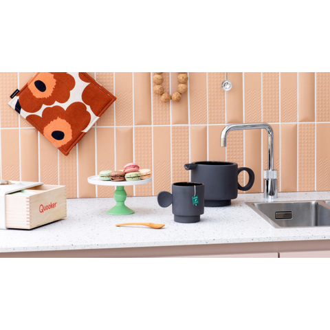 Quooker Nordic Square kokendwaterkraan - draaibare uitloop - Combi reservoir - Warm / kokend water - RVS SW99144