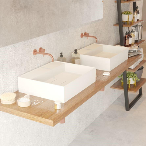 Ideavit Solidbliss wastafel - 50x40x12cm - zonder kraangat - wit SW704525