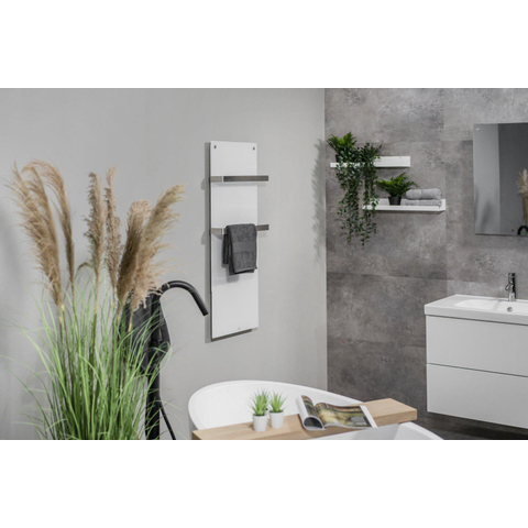 Eurom Sani 800 Comfort Panneau infrarouge salle de bains 115x55cm Wifi 800watt Verre Blanc SW716272