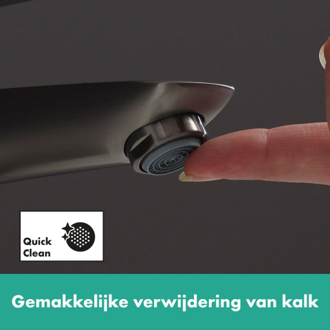 Hansgrohe Talis e 1 greeps wastafelkraan - 110 PopUp - trekwaste - hoogglans zwart chroom SW358789