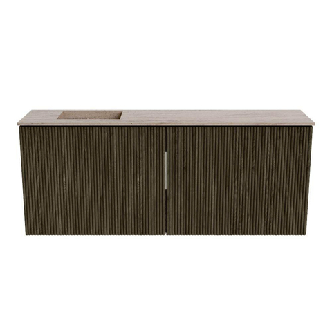 Mondiaz JOYA-DLUX 100cm toiletmeubel - kleur Shadow - Wastafel FAYE positie Links Zonder kraangat kleur Saba. SW1425142