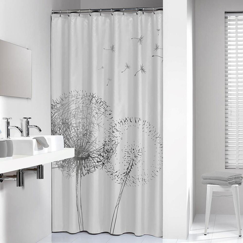 Sealskin Flow Rideau de douche 180x200 cm Polyester Noir / Blanc SW699516
