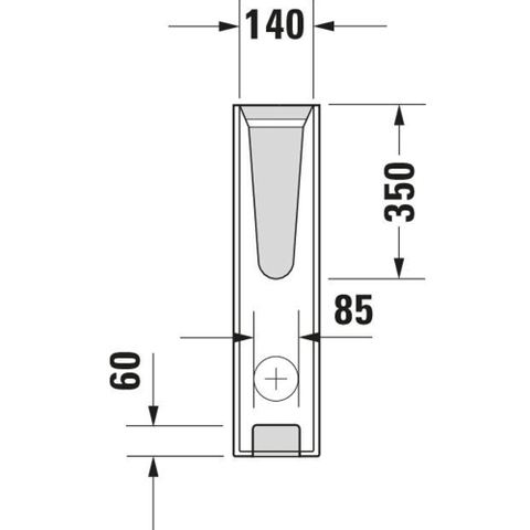 Duravit D-code Zuil - 170x705x190mm - wit 0315104