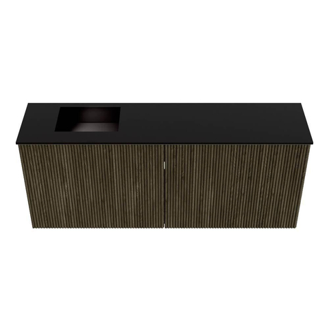 Mondiaz JOYA 100cm meuble de toilette - couleur Shadow - Vasque FAYE position Gauche Sans trou de robinet couleur Urban SW1421503