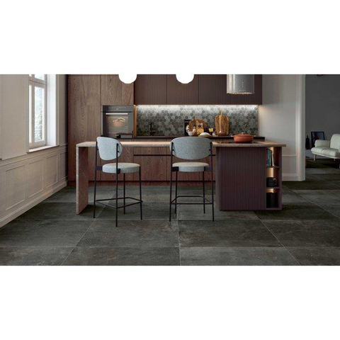 ÉCHANTILLON Ceralto Tesselo Soft Carrelage sol et mur 60x120cm 10mm rectifié R10 grès cérame Ebano SW976500