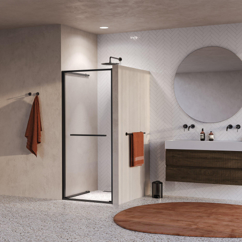BRAUER Luminis Nisdeur - 90x200 - naar binnen draaiend - helder glas - omkeerbaar - incl. glascoating - geborsteld gunmetal PVD SW1580847