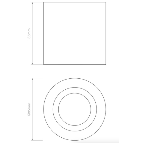 Astro Kos Round II Opbouwspots 8.5x8.5cm LED IP65 fitting GU10 chroom SW450989