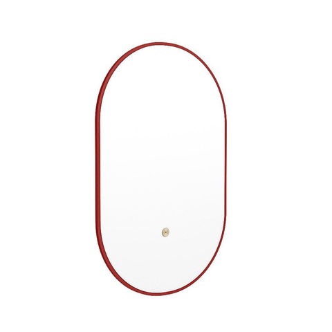 Mondiaz GLOW miroir – ovale – 45 x 90 cm – LED indirecte tout autour – capteur de mouvement – Fire (rouge) SW1105209