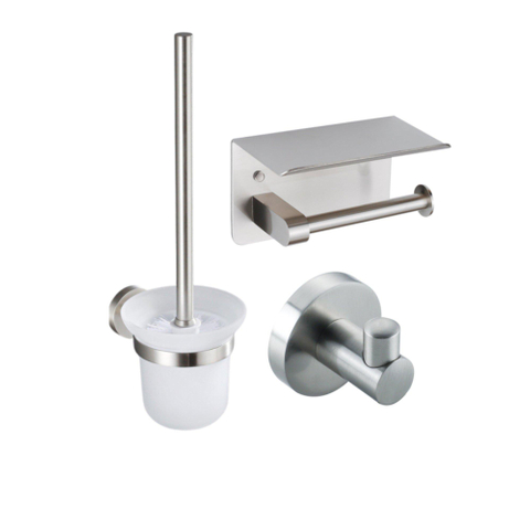 Fortifura Calvi toiletrolhouder - met plateau - PVD - geborsteld RVS SW1390006