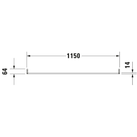 Duravit Vero Handdoekhouder - voor wastafel 04512 - hoogglans chroom 0293349