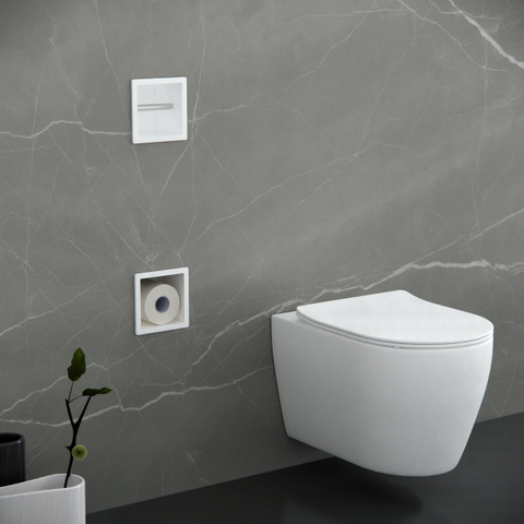 Fortifura Calvi Inbouw Reserve- en toiletrolhouder - mat wit SW1189090