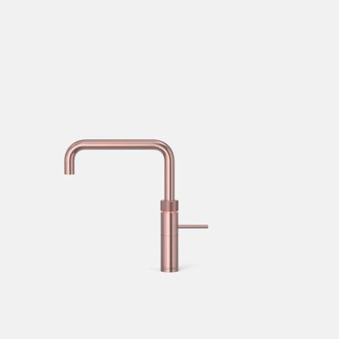 Quooker Fusion Square kokendwaterkraan - draaibare uitloop - Combi+ incl. Cube reservoir - Warm / kokend / bruisend / gefilterd water - Rosé koper SW968520