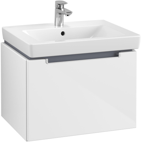 Villeroy & Boch Subway 2.0 wastafelonderkast 58.7x42x45.4cm Wit glans 1024288