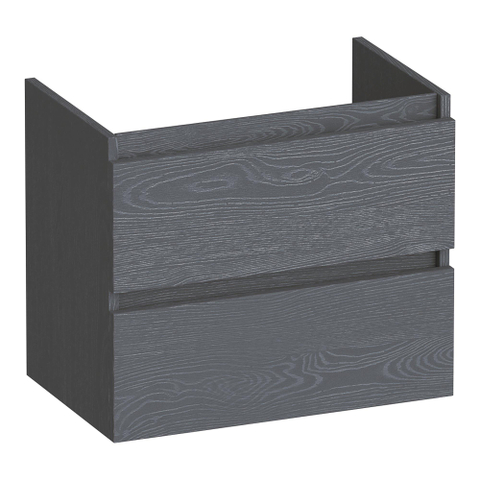 BRAUER Joy meuble sous-lavabo peu profond - 60x39x50cm - 2 tiroirs softclose - sans poignées - 1 découpe pour siphon - Timber Grey SW1201256