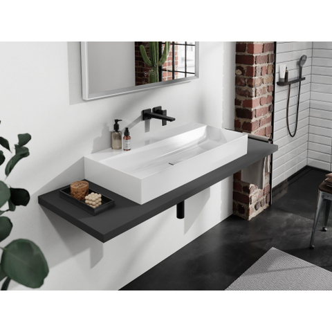 Hansgrohe Xevolos E wastafel - 100x48x14cm - zonder kraangat - opzet - smartclean - wit SW1164901