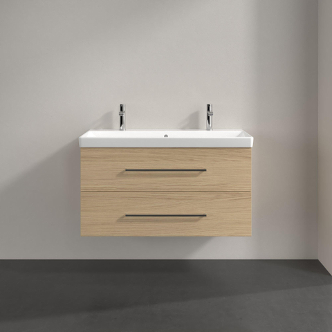 Villeroy & Boch Avento wastafelonderkast - 97.6x51.4cm - 2 lades - Nordic Oak (hout) SW479510
