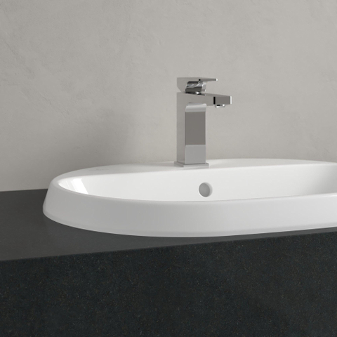 Villeroy & Boch Architectura Lavabo encastré - 600 x 450 x 170 mm - Blanc Alpin CeramicPlus - avec trop-plein - non poli SW762363