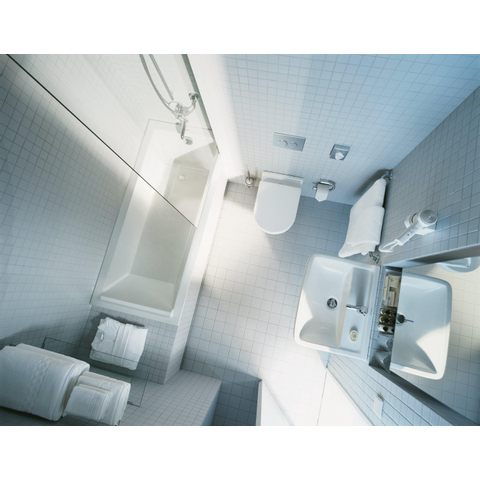 Duravit Starck Kunststof bad acryl rechthoekig - 170x75x46cm - zonder poten - voor inbouw of ommanteling - glans wit 0297573