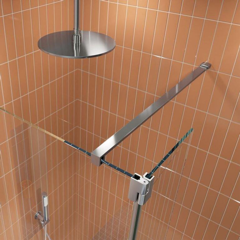 Crosswater GALLERY Stabilisatiestang - voor wandglas bevestiging - 10mm - glas - hoogglans chroom SW700814