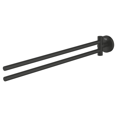 Grohe Start QuickFix Handdoekhouder - 43.9cm - 2-lids - draaibaar - matte black (mat zwart) SW1126745