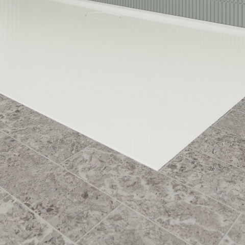 Villeroy & Boch Ecora douchebak - 180x100x3.5cm - afvoer lange zijde - white alpine (wit) SW1558939