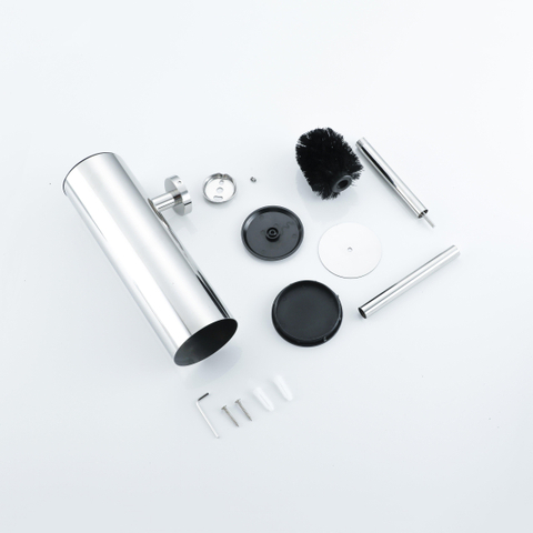 Fortifura Calvi toiletborstelhouder - gesloten model - wand - rond - hoogglans chroom SW1111539