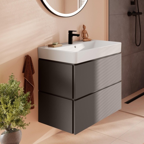 Hansgrohe Xilesa E meubelset 2la 780x470 met Xanuia wastafel 800 SlateMattGrey SW1567376