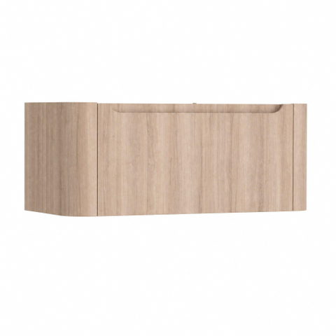 H&R badmeubelen Juice Meuble sous lavabo - 100x45x40cm - coins arrondis - 1 tiroir - poignée intégrée - chêne rockford SW867494