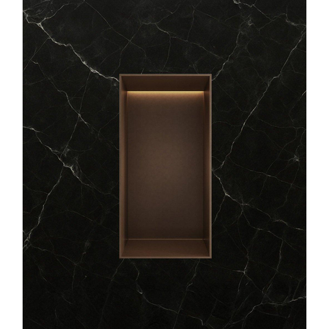 Hotbath &MORE Inbouwbox of inbouwnis - 30x15x10 - frameless + LED - tuscan bronze (brons) SW1246523