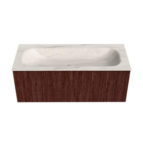 MONDIAZ KURVE-DLUX 110cm badmeubel kleur Ruby met 1 lade en 0 deuren. Wastafel BIG MEDIUM Midden zonder kraangat Meli. SW1431972