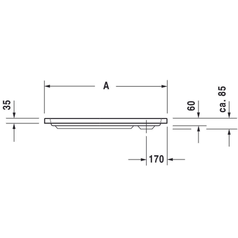 Duravit D-code Douchebak - 100x90x8.5cm - glans wit 0295841