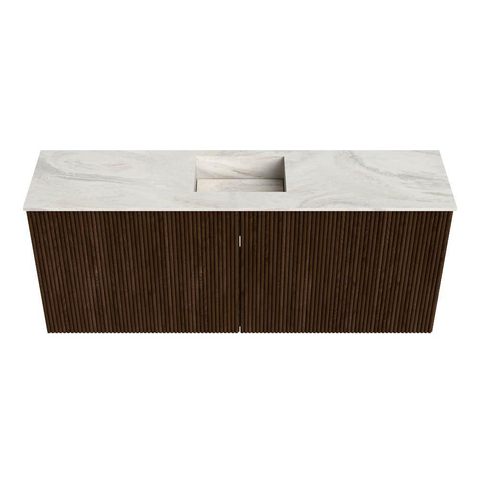 Mondiaz JOYA-DLUX 100cm toiletmeubel - kleur Walnut - Wastafel FAYE positie Midden 1 kraangat kleur Ostra. SW1422641