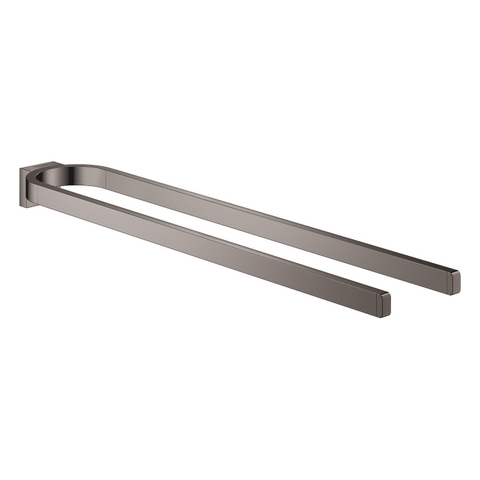 Grohe Selection Handdoekhouder - 36cm - dubbel - niet draaibaar - hard graphite (antraciet) SW500096