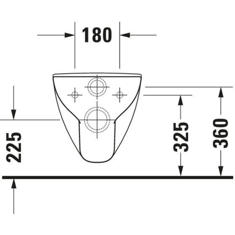 Duravit D-code wandcloset 70cm met spoelrand diepspoel wit 0295863