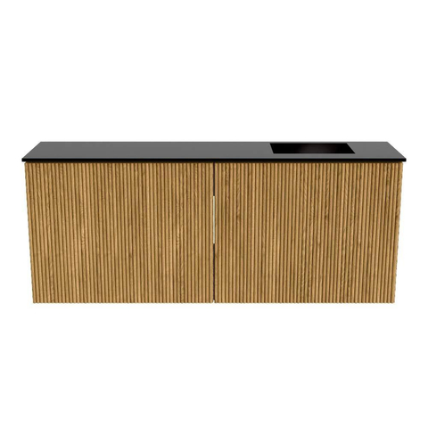 Mondiaz JOYA 100cm meuble de salle de bains - couleur Oak - Vasque FAYE position Droite 1 trou de robinet couleur Urban. SW1421204