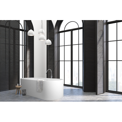 Crosstone Zorra vrijstaand bad 180x82x54cm solid surface mat wit SW369769