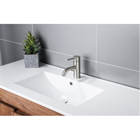 Fortifura Calvi Wastafelkraan - 14.8cm - opbouw - PVD - geborsteld RVS SW377856