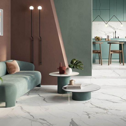 Ceralto Carraro Vein Carrelage de sol - 59.6x119.4cm - 8.5mm - rectifié - Statuario light SW787188