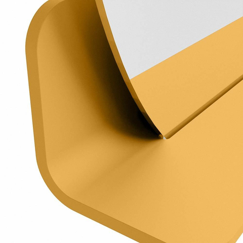 Mondiaz SPOT spiegel – Ø70 cm – met planchet – Ocher (geel) SW1235563