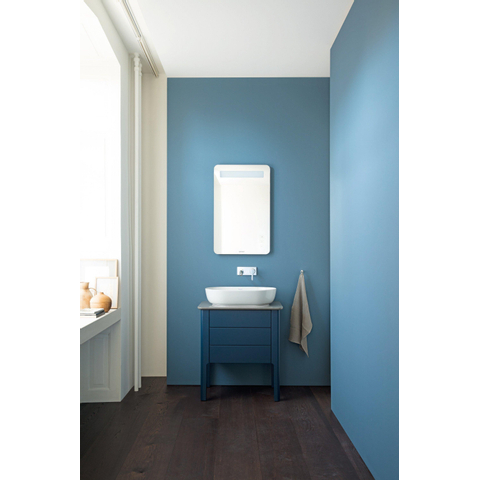Duravit Luv Opzetwastafel - 60x40cm - zonder kraangat - geslepen - mat/glans wit SW527100