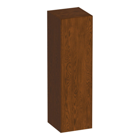 BRAUER Inspire hoge kast 120 met 1 deur greeploos rechtsdraaiend lamellen eiken bruin SW1199129