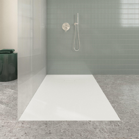 Villeroy & Boch Ecora douchebak - 150x90x3.5cm - afvoer korte zijde - white alpine (wit) SW1558999