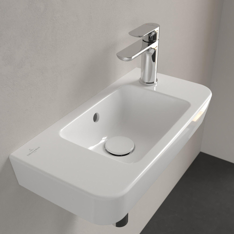 Villeroy & Boch O.novo fontein - 50x25cm m.1 kraangat - met overloop - White Alpine (glans wit) SW448395